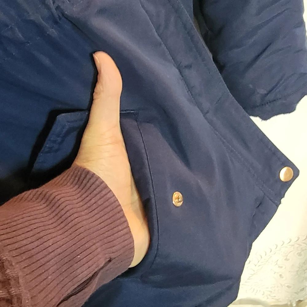 OshKosh B'gosh Navy Parka With Pink Fur